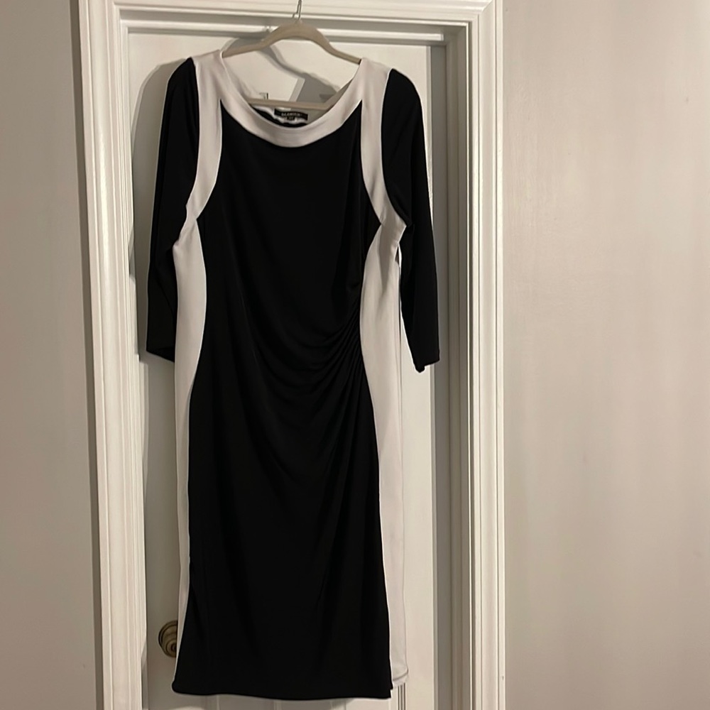 Black and white dress.